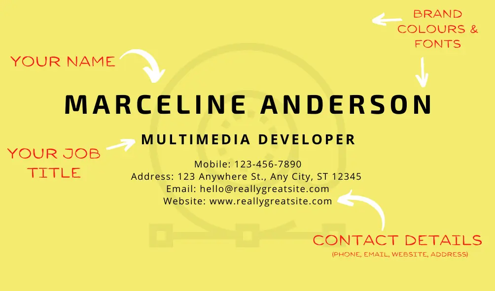 example business card