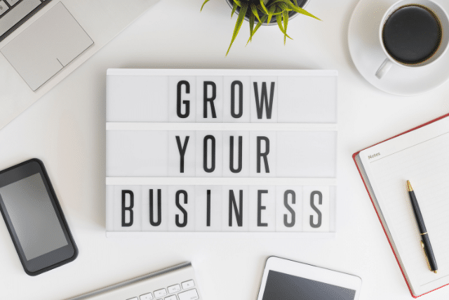 Grow your business light box sign