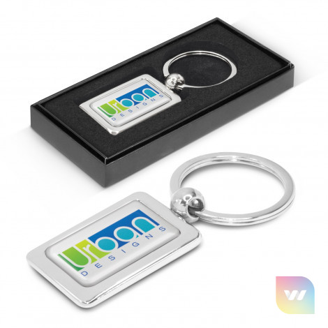 100316 - Rectangular Metal Key Ring
