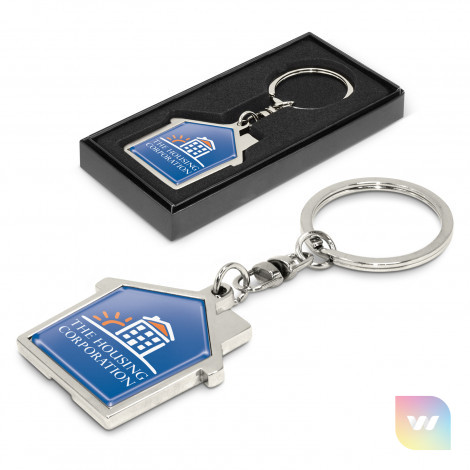 100322 - House Metal Key Ring
