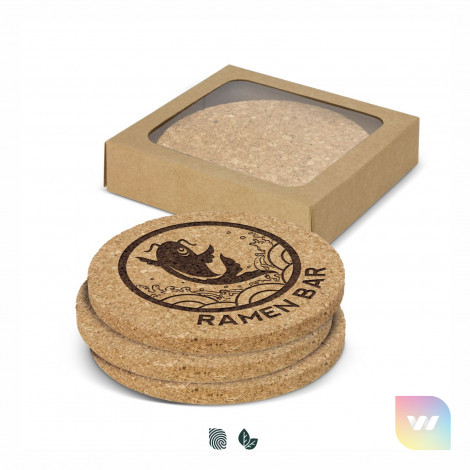 113033 - Oakridge Cork Coaster Round - Set of 4