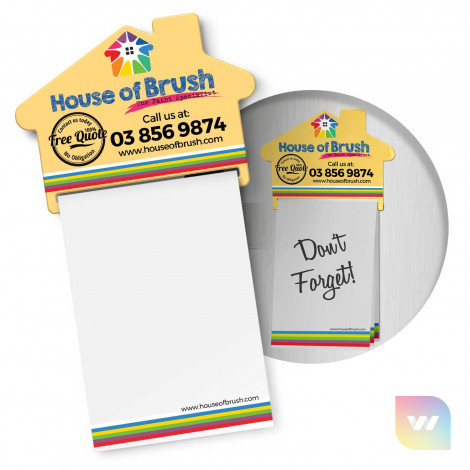113367 - Magnetic House Memo Pad A7 - Full Colour