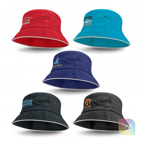 115740 - Bondi Bucket Hat - White Sandwich Trim