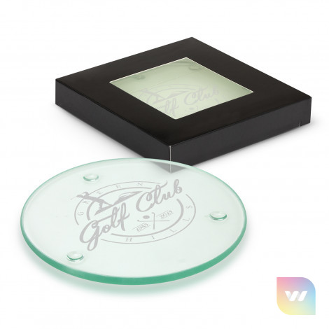 116396 - Venice Glass Coaster - Set of 2 - Round