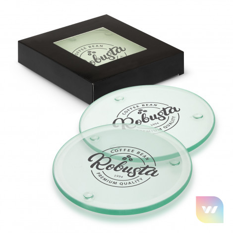 116397 - Venice Glass Coaster - Set of 4 - Round