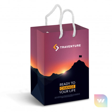 116934 - Small Laminated Paper Carry Bag - Full Colour