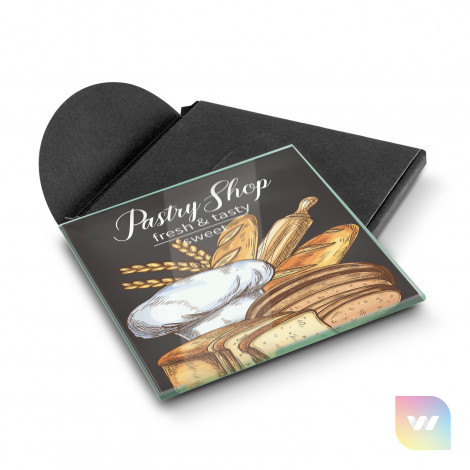 120162 - Venice Single Glass Coaster Square - Full Colour