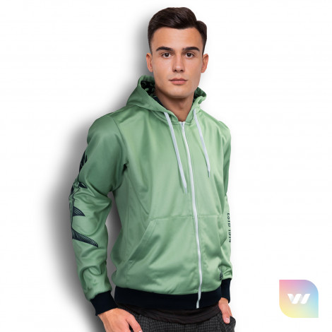 121166 - Custom Mens Sports Zipped Hoodie