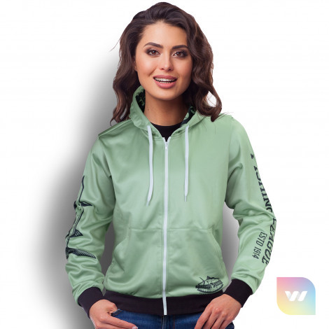 121185 - Custom Womens Sports Zipped Hoodie