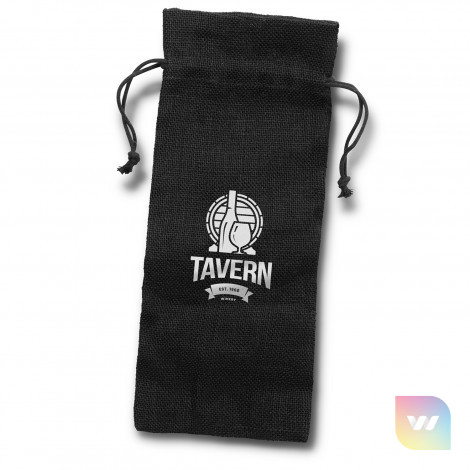 122387 - Jute Wine Drawstring Bag