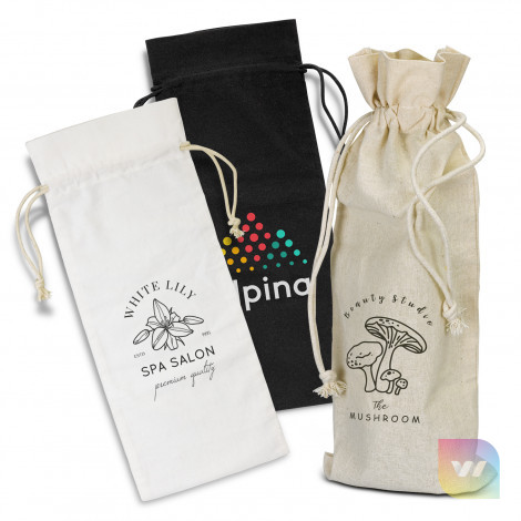 123019 - Cotton Wine Drawstring Bag