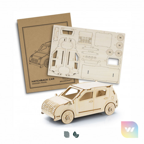 124028 - BRANDCRAFT Hatchback Car Wooden Model