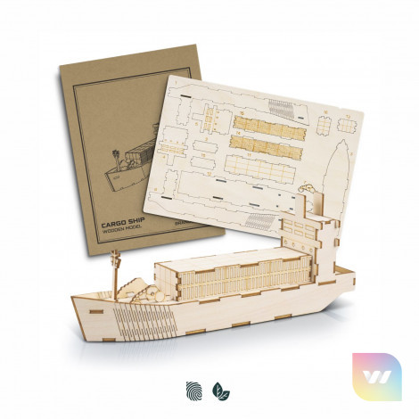 124038 - BRANDCRAFT Cargo Ship Wooden Model