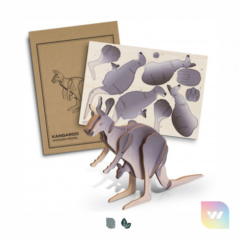 124044 - BRANDCRAFT Kangaroo Wooden Model