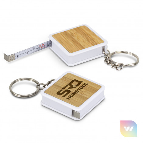 124816 - Bamboo Tape Measure Key Ring