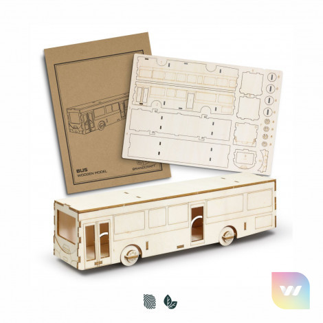 126726 - BRANDCRAFT Bus Wooden Model