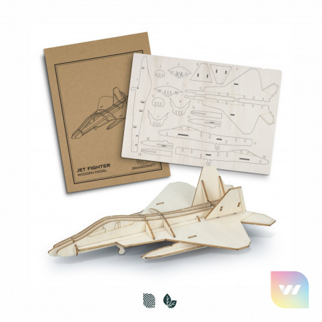 126729 - BRANDCRAFT Jet Fighter Wooden Model
