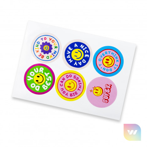 127920 - Sticker Sheet 80mm Circle - Gloss