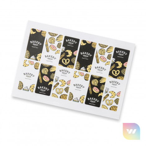 127924 - Sticker Sheet 40 x 80mm Rectangle - Matte