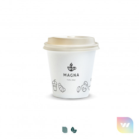 129536 - Compostable Paper Coffee Cup - 180ml