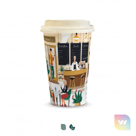 129538 - Compostable Paper Coffee Cup - 350ml